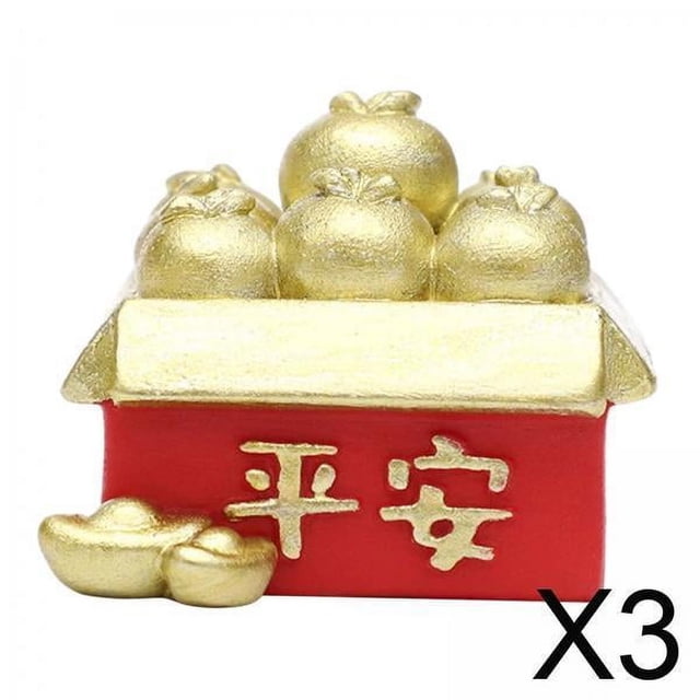 Estatuilla de dinero chino,Estatuilla de dinero chino 2024 Año nuevo chino,Adornos del festival de primavera Decoración de mesa para adultos,Adorno de la para el regalo de resina del
