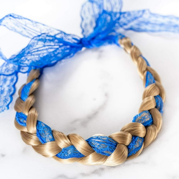 Madison Braids Women's Braided Headband Hair Braid Hair Piece Extension - Lacey Two Strand - Sunset Blonde