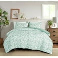 Chezmoi Collection Venus 3Piece Floral Leaves Comforter Set Queen