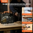 thumbnail image 2 of VEVOR Drill Bit Set 100PCS Screwdriver Bit Set with Carrying Case Multi-purpose, 2 of 9