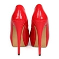thumbnail image 4 of Liliana FF26 Women Patent Leatherette Peep Toe Platform Stiletto Pump, 4 of 5