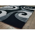 thumbnail image 4 of United Weavers of America Veria Cissa Shag Swirl Shag Contemporary Area Rugs, Black, 4 of 5