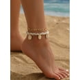 thumbnail image 3 of NICKSUN Gold Ankle Bracelets for Women Waterproof Starfish Shell Charm Anklets Trendy Summer Beach Jewelry, 3 of 7