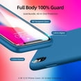 thumbnail image 2 of [3 in 1 for iPhone x Case/iPhone Xs case, Liquid Silicone Slim Shockproof Protective Phone Case 5.8 inch [Microfiber Lining] (Navy Blue)…, 2 of 11