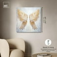 thumbnail image 5 of Elegant Angel Wings Canvas Elegant White Gold Wall Art by Art Remedy, Gallery Wrapped, 30" x 30", 5 of 7