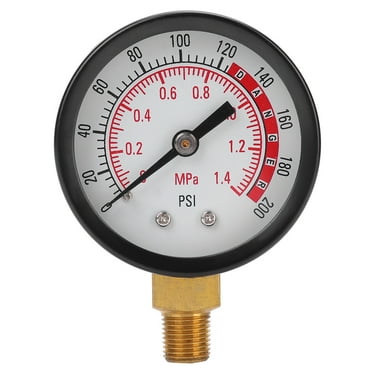 1/8 NPT, High Precision Measuring Tool 1.4MPa Radial Pressure Gauge for Air Compressor