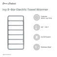 thumbnail image 3 of Ivy 8-Bar Electric Towel Warmer in Chrome, 3 of 12