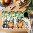 thumbnail image 2 of St. Patrick's Day Placemats Set of 4, Lucky Shamrocks Harp Beer Spring Plants Placemats for Dining Table, Place Mats for Kitchen Tabletop, Waterproof Wipeable Dining Table Mats Set, 2 of 9