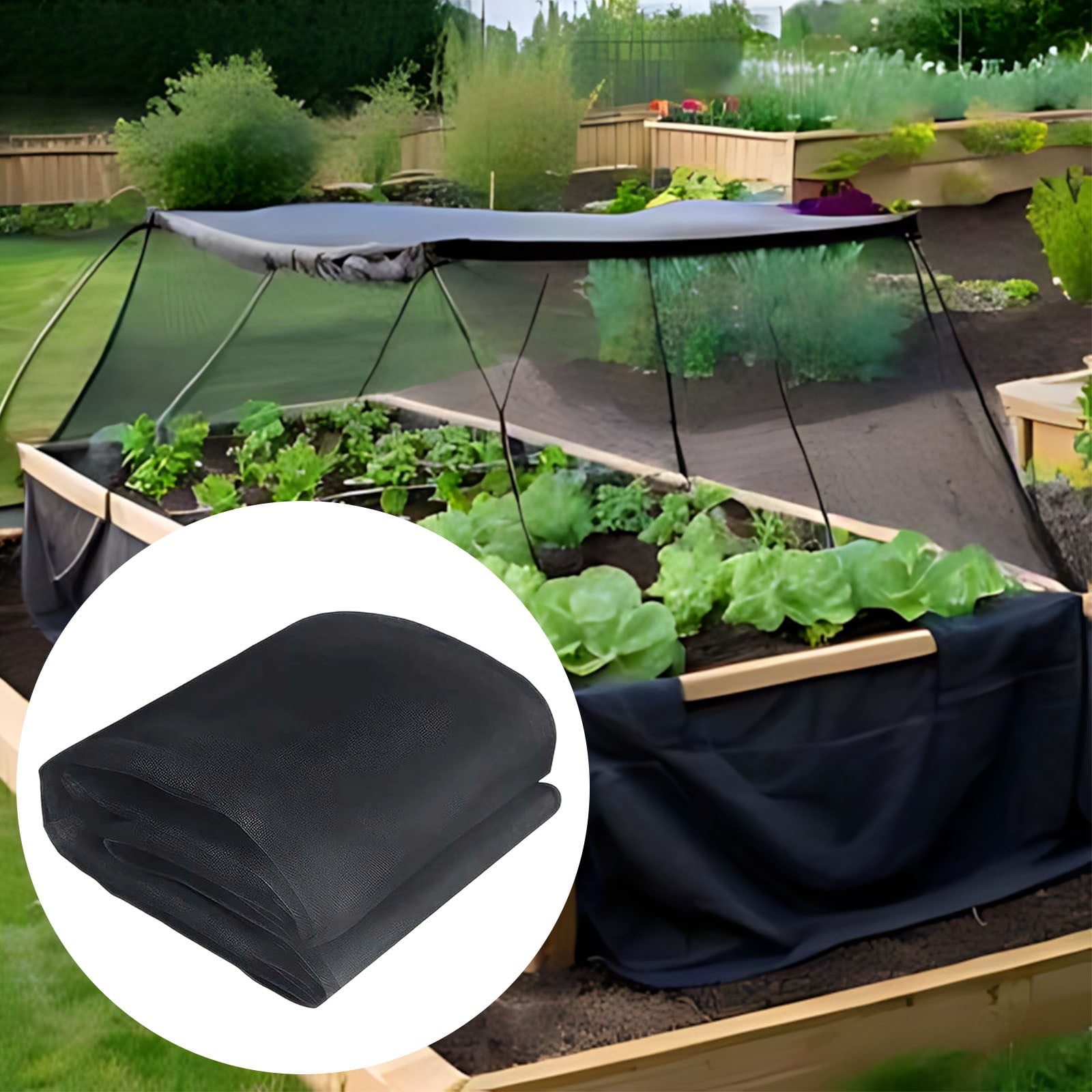 JilgTeok 3 Packs Multi Functional Mesh Netting Outdoor Garden Mosquito and Bird Barrier Foldable and Detachable Cover Suitable for Terraces Gardens Camping Plants Vegetables