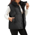 thumbnail image 3 of Durtebeua Zip Outdoor Winter Warm Sport Vest Sleeveless Pockets Jacket Coat Fall Jacket Women's Outwear Quilted Vest, 3 of 6