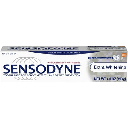 Sensodyne Sensitivity Toothpaste, Extra Whitening for Sensitive Teeth, 4 (Best Whitening Toothpaste For Sensitive Teeth)