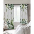 thumbnail image 4 of Eucalyptus Leaves Kitchen Curtains Rustic Green Plants Botanical Cafe Short Curtains for Bathroom Blackout Window Curtain Grommet Small Window Treatment Tier Drapes for Bedroom Living Room 42"x45"x2, 4 of 9