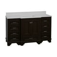 thumbnail image 6 of KBC Nantucket 60" Wood Single Bathroom Vanity w/ Quartz Stone in Chocolate, 6 of 8