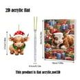 thumbnail image 3 of Highland Cow Advent Calendar 2025, Highland Cow Ornament Calendar 2025, 24 Days Of Christmas Tree Advent Calendar Hanging Ornament, Cartoon Highland Cow Calendar Ornament E, 3 of 6