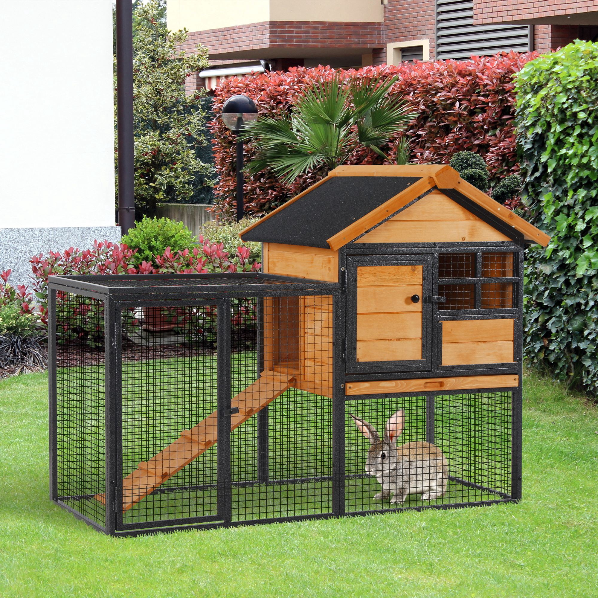 Small Animal Playpen Cage for Rabbits, Guinea Pigs, Chinchillas, Fir Wood