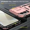 thumbnail image 2 of Case for Moto G Stylus 5G (2025) Camera Lens Slide Protection Cover with Ring Holder Kickstand, Armor Heavy Duty Military Grade Shockproof PC Rugged Bumper for Moto G Stylus 5G (2025),Rosegold, 2 of 5