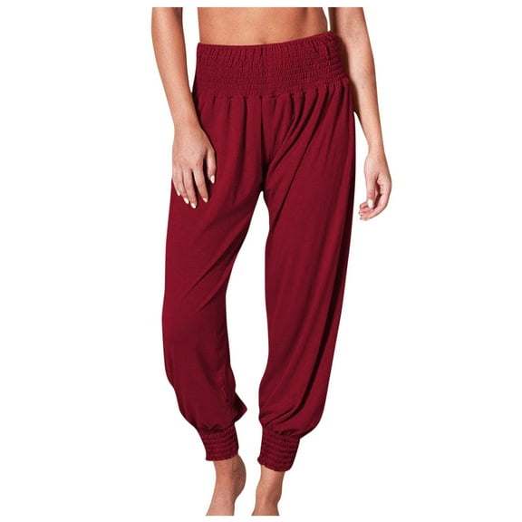 Kovlvoll Lounge Pants Women Elastic Waisted Cinch Bottom Casual Workout Sports Yoga Trousers