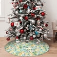 thumbnail image 5 of Rateoe Rabbit And Chick Print Christmas Tree Skirt 48" for Xmas Holiday New Year Party Circle Tree Mat Ornaments Decoration, 5 of 7