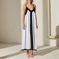 thumbnail image 2 of Youmylove Robe Chemise d'Été pour Femmes Robe Maxi Sans Manches Col en V Bretelles Spaghetti Fluide Élégante Robe de Fête Vacances à la Plage, 2 of 4