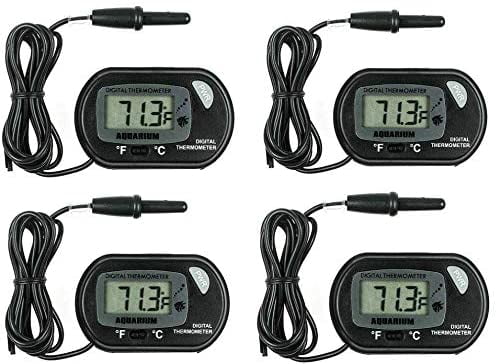 Aquarium Thermometer, LCD Digital Fish Tank Thermometer with Clear