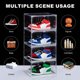 thumbnail image 4 of Paquete de 12 cajas de zapatos transparentes apilables de plástico organizador de almacenamiento con puerta magnética fundas laterales abiertas, 4 of 6