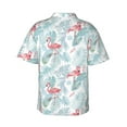 thumbnail image 4 of Xecao Tropical Flamingo print Hawaiian shirt - a stylish short-sleeve button-down for men, perfect for casual beach and tropical outings., 4 of 9