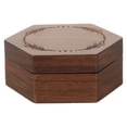 thumbnail image 1 of Wedding Ring Box Portable Proposal Ring Wood Box Rustic Style Wooden Ring Storage Case, 1 of 9