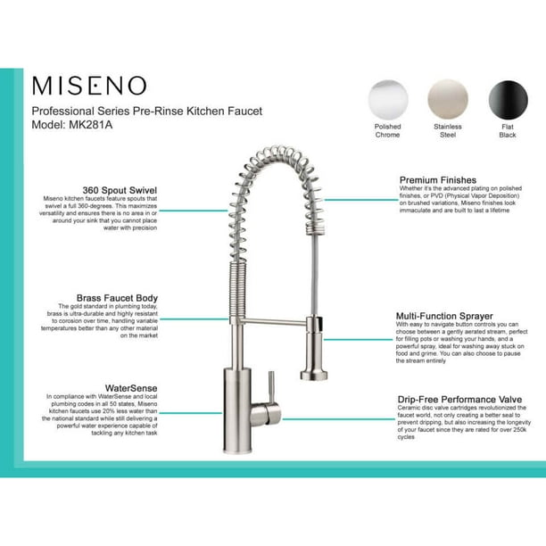 Kitchen faucet by outlets Miseno