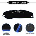 thumbnail image 4 of Cubiertas de tablero de Unique Bargains para Land Rover Discovery 3, alfombrilla de tablero antideslizante de poliéster negra y azul, 4 of 6