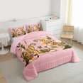 thumbnail image 4 of Feelyou Cartoon Tiger Wildlife Bedding Comforter Set, Palm Leaf Botanical Twin Comforter Sets, Teens Kids Boys Girls Reversible Bedding Set, Breathable Home Decor, 2 Pieces, 4 of 9