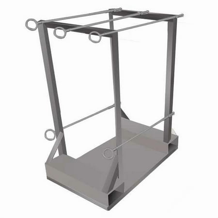 Manufacturer Varies Gas Cylinder Pallet,33" W,600 lb,Gray 19C157