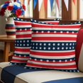 thumbnail image 6 of 2 Pack Outdoor Waterproof Throw Pillows,Red Blue Star and Stripe Flag Decorative Square Pillow Case Patio Pillows for Chair Couch Sofa 16x16in, 6 of 9