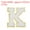 Golden White K, variant on Chenille Letters K Patches 4-1/2 Inch Iron on Letters K Patches Golden Glitter for Clothing, Pack of 3(White)