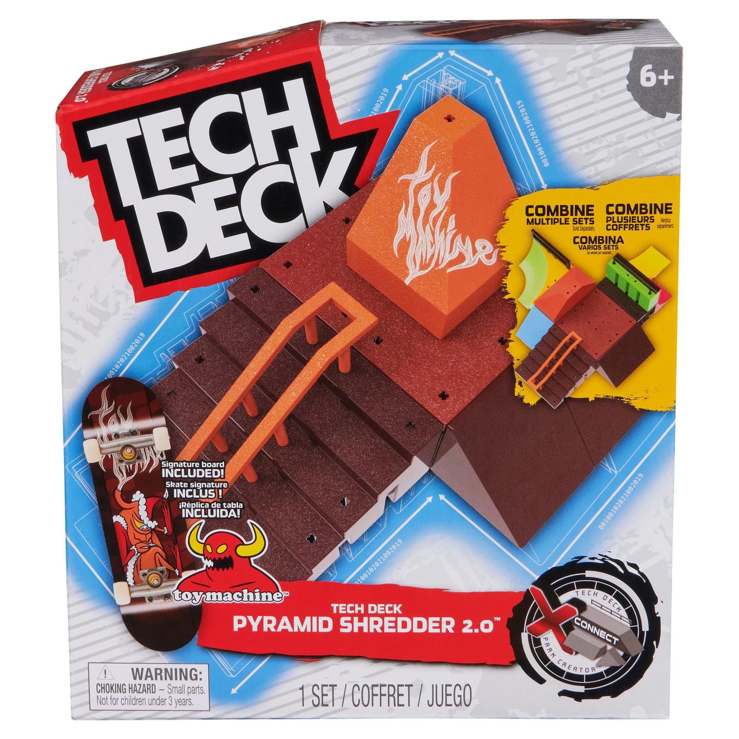 Tech Deck, Pyramid Shredder 2.0, X-Connect Park Creator, Coffret rampe personnalisable à construire avec fingerboard exclusif, jouet pour enfants à partir de 6 ans
