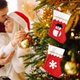 thumbnail image 6 of 1PC Christmas Hanging Stockings, Red Non-woven Xmas Stocking, Fireplace Hanging Stocking, Applique Christmas Gift Socks, Christmas Stocking, Stockings Christmas, Mini Christmas Stockings Bulk,Red, 6 of 6