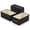 Black-18½"x11"x8½", variant on Beige 16"x9½"x6¾" Linen Cotton Storage Baskets, 3 Pack
