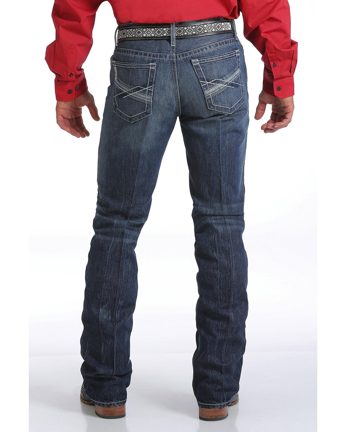 Cinch Men/'s IAN ArenaFlex Slim Bootcut Jeans Stretch Dark Stonewash MB68836001