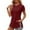 Wine, variant on Aloohaidyvio Workout Tops for Women,Womens Solid Color V-Neck Lace Short Sleeve T-Shirt Solid Color Summer Casual Tops Blouse Women Tops S-2XL