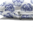 thumbnail image 4 of Pansy Pet Bed, Digitally Generated Composition of Floral Top View Pastel Formations, Resistant Pad for Dogs and Cats Cushion with Removable Cover, 24" x 39", Dark Ceil Blue and White, by Ambesonne, 4 of 4