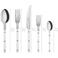 thumbnail image 4 of SABRE PARIS - 20-Piece Flatware Set For 4 - Bistrot Collection - Knives, Forks, Soup Spoons, Teaspoons & Dessert Forks - Stainless Steel & Nylon - Dishwasher Safe - White - Brilliant Finish, 4 of 4