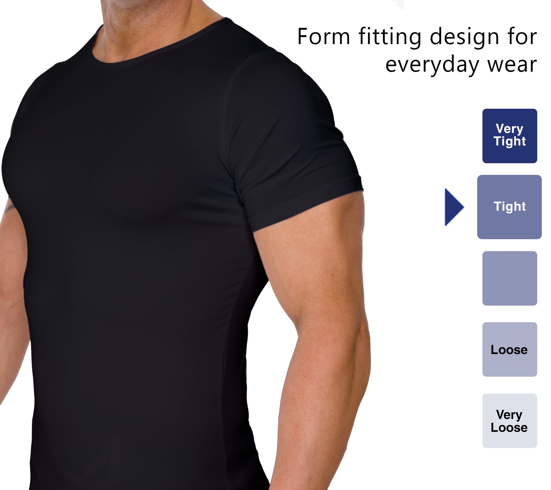 tight sleeve loose body t shirt