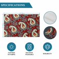 thumbnail image 6 of Red Boho Botanical Placemats Set of 6, Southwestern Retro Leaves Ethnic Tribal Placemats for Dining Table, Place Mats for Kitchen Tabletop, Waterproof Wipeable Dining Table Mats Set, 6 of 9