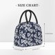 thumbnail image 2 of Disketp White Leaves Bolsa Térmica para Almuerzo, Lonchera con Abertura Amplia y Gran Capacidad, Organizador Reutilizable para Mujeres, Hombres y Adultos, 2 of 6