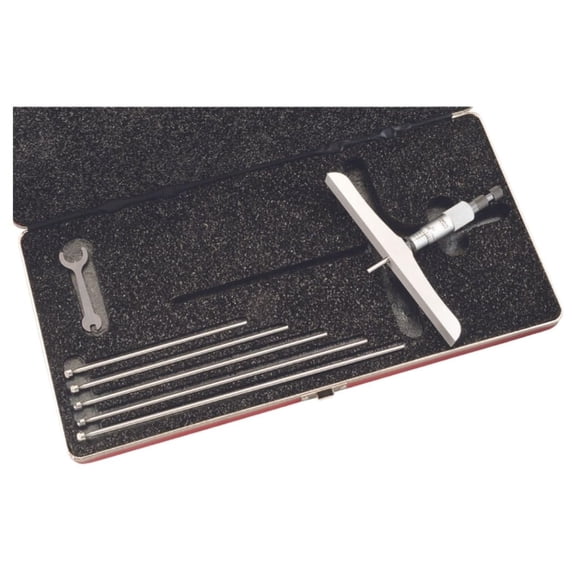 Micrómetro de profundidad Starrett 445DZ-6RL de 0 a 6 cm, rango de 0,01 cm, graduación