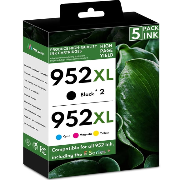 952XL 952 Ink Cartridges Compatible for 952 XL Cartridge for Officejet Pro 7720 8710 8210 8740 8715 (2 Black, 1 Cyan, 1 Magenta, 1 Yellow)