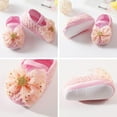 thumbnail image 2 of Newborn Baby Girl Net Yarn Bowknot Star Princess Shoes Toddler Soft Sole Walking Shoes Headband Set, 2 of 5