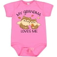 thumbnail image 3 of Inktastic My Grandma Loves Me with Cute Squirrels in Autumn Boys or Girls Baby Bodysuit, 3 of 5