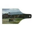 thumbnail image 1 of United States Cutting Board, California Old Barn of a Country House American Rural View, Decorative Tempered Glass Cutting and Serving Board, Wine Bottle Shape, Olive Green Purple Grey, by Ambesonne, 1 of 1