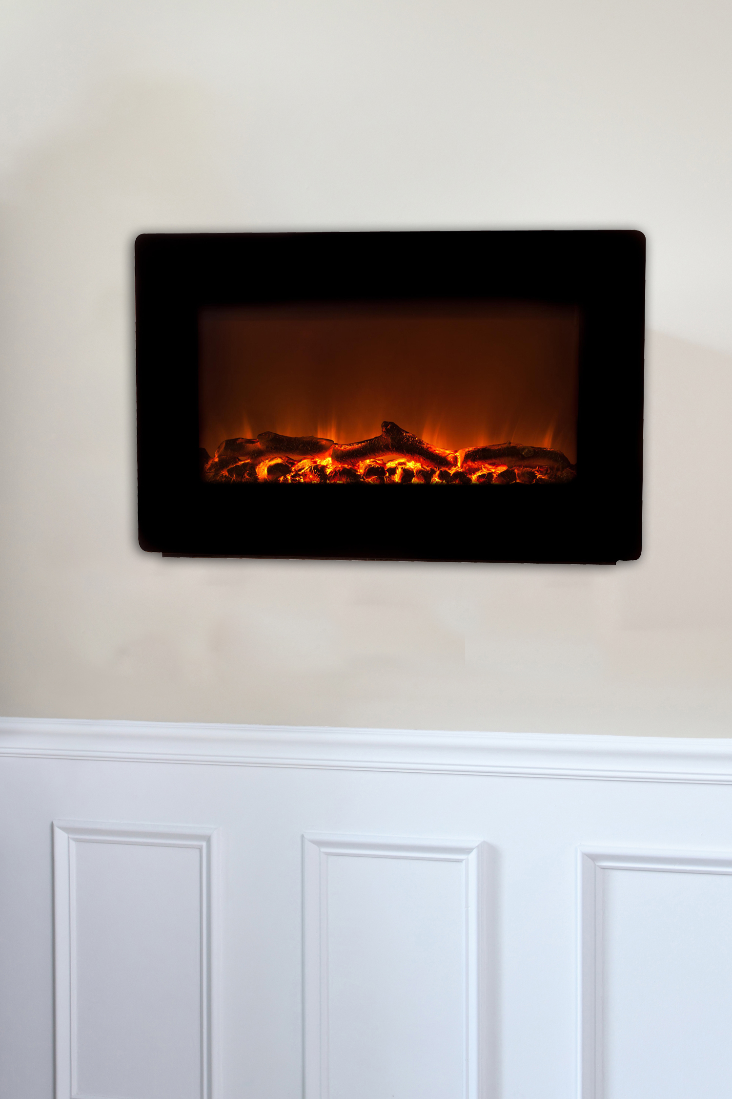 Black Wall Mounted Electric Fireplace - image 3 of 7