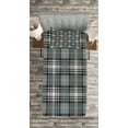 thumbnail image 3 of Ambesonne Checkered Quilted Bedspread Set 2 Pcs, Dark British Tartan, Twin Size, Seal Brown Dimgray, 3 of 3